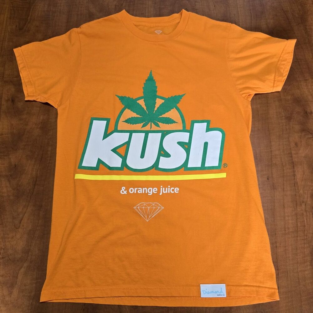 Diamond Supply Co Taylor Gang Weed Maps Kush & Orange Juice Double Sided Tee S